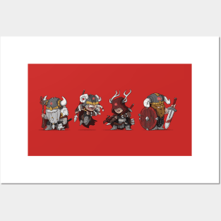 Tiny Hats Viking Warriors Posters and Art